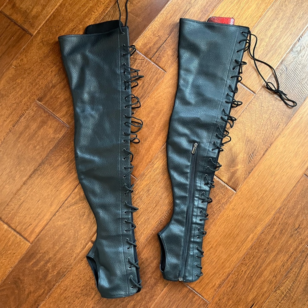 Platform Protector Boot Sleeves Thigh High Pole D… - image 2